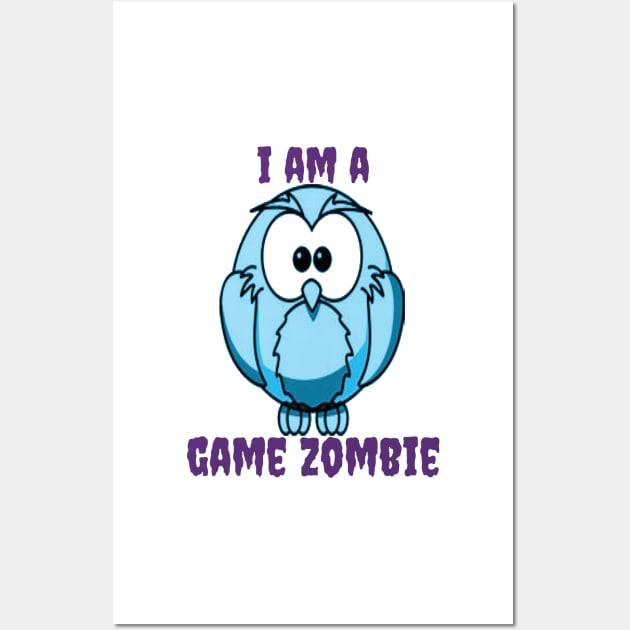 I AM A GAME ZOMBIE Wall Art by herbd